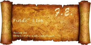 Futó Elek névjegykártya