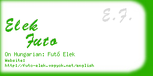 elek futo business card