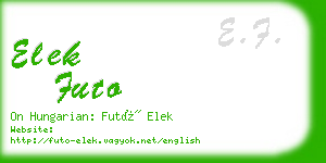 elek futo business card